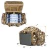 Dr.Fish Fishing Tackle Bag 5 Boxes with 60 Lures Included Loaded Stocked Tackle Box Set Spinner Kit Freshwater Gear Equipment Tan Camo Large view 3