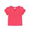 Kids Girls Summer Short Sleeve Tops Solid Color Falbala Ruffles Leisure T-Shirt Pullover Blouse Clothes(Hot Pink,5-6 Years) view 3