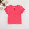 Kids Girls Summer Short Sleeve Tops Solid Color Falbala Ruffles Leisure T-Shirt Pullover Blouse Clothes(Hot Pink,5-6 Years) view 4
