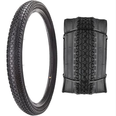 Bike Tire,26"x 2.125" Folding Beach Cruiser Replacement Bicycle Tire (Black)