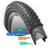 Bike Tire,26"x 2.125" Folding Beach Cruiser Replacement Bicycle Tire (Black) view 4