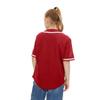jeecoin Kids Baseball Jersey Button T Shirts Hip Hop Hipster Casual Sports Uniforms Short Sleeve Shirts for Boys Girls Red view 2