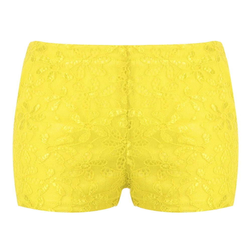 JanJean Kids Boys Girls Dance Shorts Bike Shorts Floral Lace Solid Color Active Under Dress Yoga Gymnastic Dancewear Yellow 2-6 Years