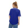 jeecoin Kids Baseball Jersey Button T Shirts Hip Hop Hipster Casual Sports Uniforms Short Sleeve Shirts for Boys Girls Blue view 2