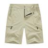 BASUDAM Men's Cargo Hiking Shorts Stretch Quick Dry Lightweight Work Shorts 6 Pockets for Camping Travel Beige 30 view 1