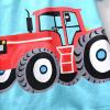 Little Baby Boys Summer Clothes T-Shirt Cotton Short Sleeve Blouse Funny Print Tops Clothes for Toddler Kids 2-10 Years (Light Blue Tractor,5T) view 3