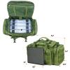 Dr.Fish Fishing Tackle Bag 5 Boxes with 60 Lures Included Loaded Stocking Box Kit Freshwater Lure Gear Equiments Bass Spinner Organizer Green Larger view 3