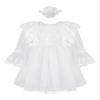 ACSUSS Toddler Princess Party Dress Baby Christening Outfit Flower Girls Bridesmaid Wedding Gowns White 18-24 Months view 1