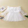 ACSUSS Toddler Princess Party Dress Baby Christening Outfit Flower Girls Bridesmaid Wedding Gowns White 18-24 Months view 3