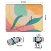 Exclusivo Mezcla Waterproof Picnic Blankets 60x80 Inch, 3 Layer Extra Large, Sandproof and Foldable Outdoor Blanket for Beach Camping, Park and Travel, Green Seaweed view 2