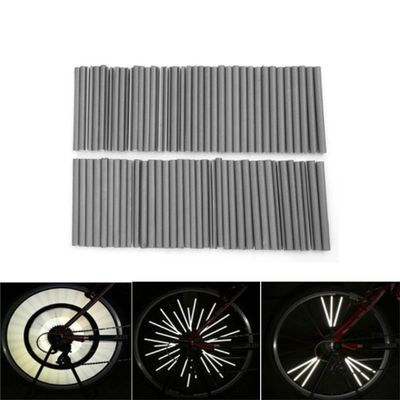 72 Pcs Bicycle Wheel Spoke Reflector High Visibility Spoke Reflectors for Bike Bicycle Spoke Skins Wraps Bike Wheel Decoration Reflectors
