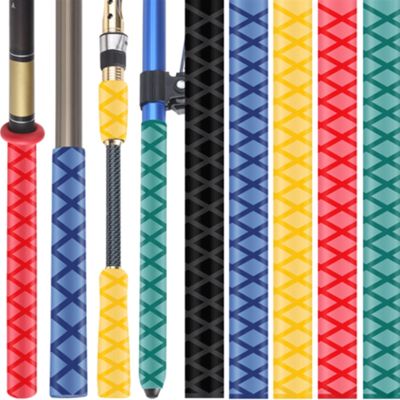 WJYXSH 1m Non-Slip Heat Shrink Tubing Fishing Waterproof Anti-Skid Wraps Fishing Rod Badminton Racket Sleeve PVC Tube Grip Cable Sleeve (Color : Blue2, Inside Diameter : 18mm)
