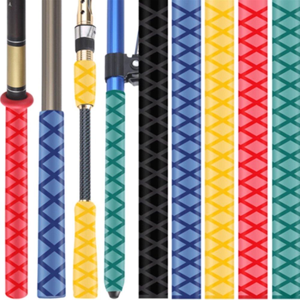 WJYXSH 1m Non-Slip Heat Shrink Tubing Fishing Waterproof Anti-Skid Wraps Fishing Rod Badminton Racket Sleeve PVC Tube Grip Cable Sleeve (Color : Blue2, Inside Diameter : 18mm)