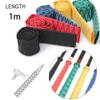 WJYXSH 1m Non-Slip Heat Shrink Tubing Fishing Waterproof Anti-Skid Wraps Fishing Rod Badminton Racket Sleeve PVC Tube Grip Cable Sleeve (Color : Blue2, Inside Diameter : 18mm) view 2