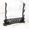 WANLIAN Sword Stand Three-Tier Sword Holder, Desktop Samurai Sword Katana Gladiator Assembly Base Sword Rack for Display, Black view 2