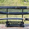 WANLIAN Sword Stand Three-Tier Sword Holder, Desktop Samurai Sword Katana Gladiator Assembly Base Sword Rack for Display, Black view 4