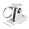 Bimini Top Deck Hinge with Quick Release pin, Bimini Top Fitting Hardware 90 Deck Hinge, 316 Stainless Steel, Installation Screws (6 Packs) view 3