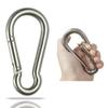 GRANDBUY 4 Inch Large Spring Snap Hook Carabiner, 304 Stainless Steel Heavy Duty Carabiners Clip, Stainless Steel Spring Snaps Hooks Carabiners Outdoor view 1