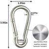 GRANDBUY 4 Inch Large Spring Snap Hook Carabiner, 304 Stainless Steel Heavy Duty Carabiners Clip, Stainless Steel Spring Snaps Hooks Carabiners Outdoor view 2
