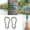 GRANDBUY 4 Inch Large Spring Snap Hook Carabiner, 304 Stainless Steel Heavy Duty Carabiners Clip, Stainless Steel Spring Snaps Hooks Carabiners Outdoor view 4