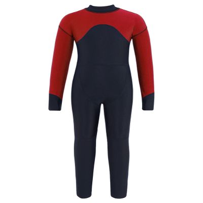 Nikiikoo Kids Girls Boys One Piece Water Sports Rash Guard Swimsuit UPF 50+ Long Sleeves Full Suit Wetsuit Swimwear Red 4 Years