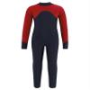 Nikiikoo Kids Girls Boys One Piece Water Sports Rash Guard Swimsuit UPF 50+ Long Sleeves Full Suit Wetsuit Swimwear Red 4 Years view 1