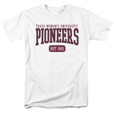 Texas Woman's University Official Est. Date Unisex Adult T Shirt,White, 5X-Large