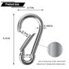 GRANDBUY 5.5 Inch Large Spring Snap Hook Carabiner, 304 Stainless Steel Heavy Duty Carabiners Clip, Stainless Steel Spring Snaps Hooks Carabiners Outdoor view 2