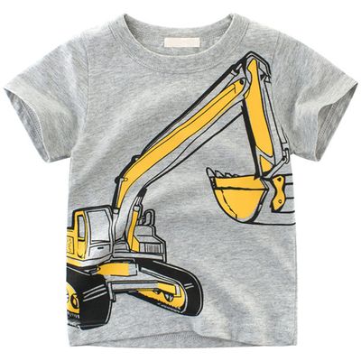 2-8Y Toddler Kids Baby Boys Summer T-Shirt Cotton Short Sleeve Blouse Basketball Soccer Funny Print Tops Clothes