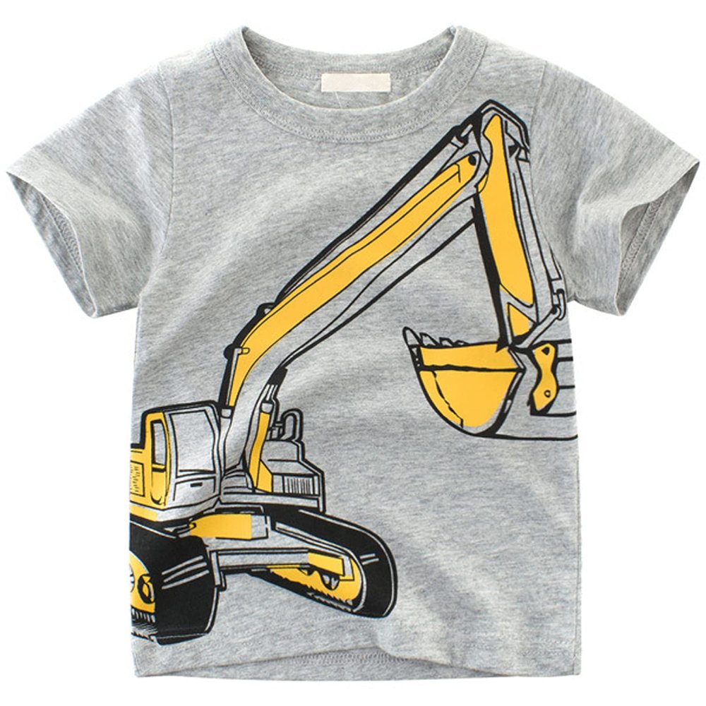 2-8Y Toddler Kids Baby Boys Summer T-Shirt Cotton Short Sleeve Blouse Basketball Soccer Funny Print Tops Clothes