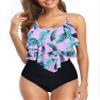 Cysincos Bathing Suit for Women Two Piece Tummy Control Swimsuit High Waisted Tankini Bathing Suits with Bikini Bottom Swimwear view 1