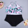 Cysincos Bathing Suit for Women Two Piece Tummy Control Swimsuit High Waisted Tankini Bathing Suits with Bikini Bottom Swimwear view 4