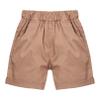 iiniim Baby Kids Boys Cotton Pull-on Shorts Summer Elastic Waistband Solid Casual Bottoms Dark Apricot 2-3 Years view 2