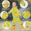 Kids Toddler Rain Suit for Boys Girls One Piece Hoodie Zipper Cartoon Waterproof Coverall Rain Jacket 1-10 Years S Size view 2