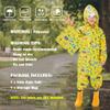 Kids Toddler Rain Suit for Boys Girls One Piece Hoodie Zipper Cartoon Waterproof Coverall Rain Jacket 1-10 Years S Size view 3