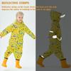 Kids Toddler Rain Suit for Boys Girls One Piece Hoodie Zipper Cartoon Waterproof Coverall Rain Jacket 1-10 Years S Size view 4