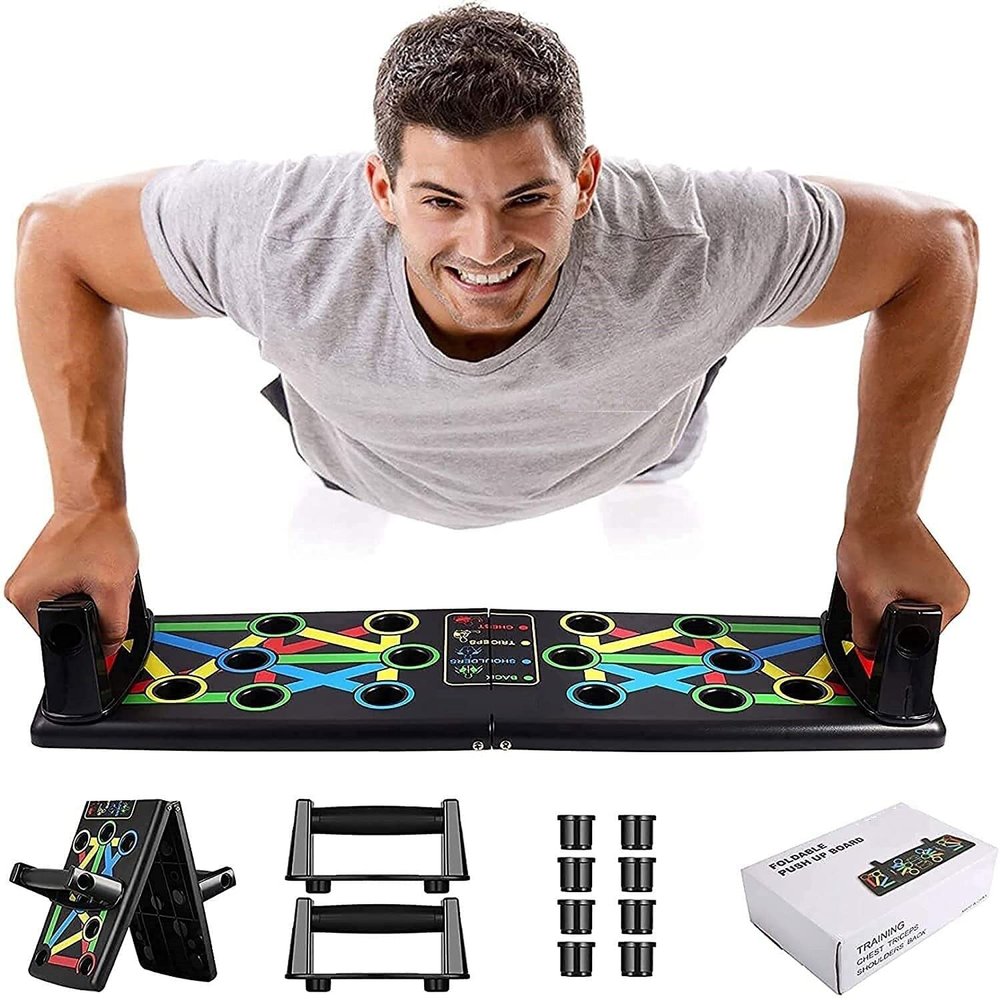 Chitra Fitness Portable Push Up Board System, 14 in 1 Body Building Exercise Tools