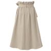 GGUHHU Womens Classic Flounced High Waist Single-Breasted A-Line Midi Skirts with Belt (Small, Khaki) view 2