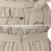 GGUHHU Womens Classic Flounced High Waist Single-Breasted A-Line Midi Skirts with Belt (Small, Khaki) view 3