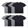 Fruit of The Loom Men's Lightweight Active Cotton Blend Underwear & Undershirts, V-Neck - 8 Pack - Black/Grey, Small view 1