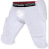 Exxact Sports Battle 7-Pad Adult Football Girdle for Men with Cup Pocket, Lightweight Padded Compression Shorts with Integrated Ultra Flex Pads, Men's Girdle Football (White, A3XL) view 1