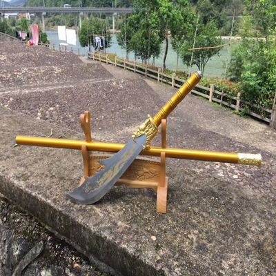 Lin sword Yellow Dragon Guan Gong,Kwan Dao,War Sword,High Carbon Steel Blade,China kung fu, 68inch