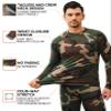 Thermal Underwear for Men, Long Johns Winter Hunting Gear Sport Skiing Base Layer Top and Bottom Set Midweight Camo Green X-Large view 2