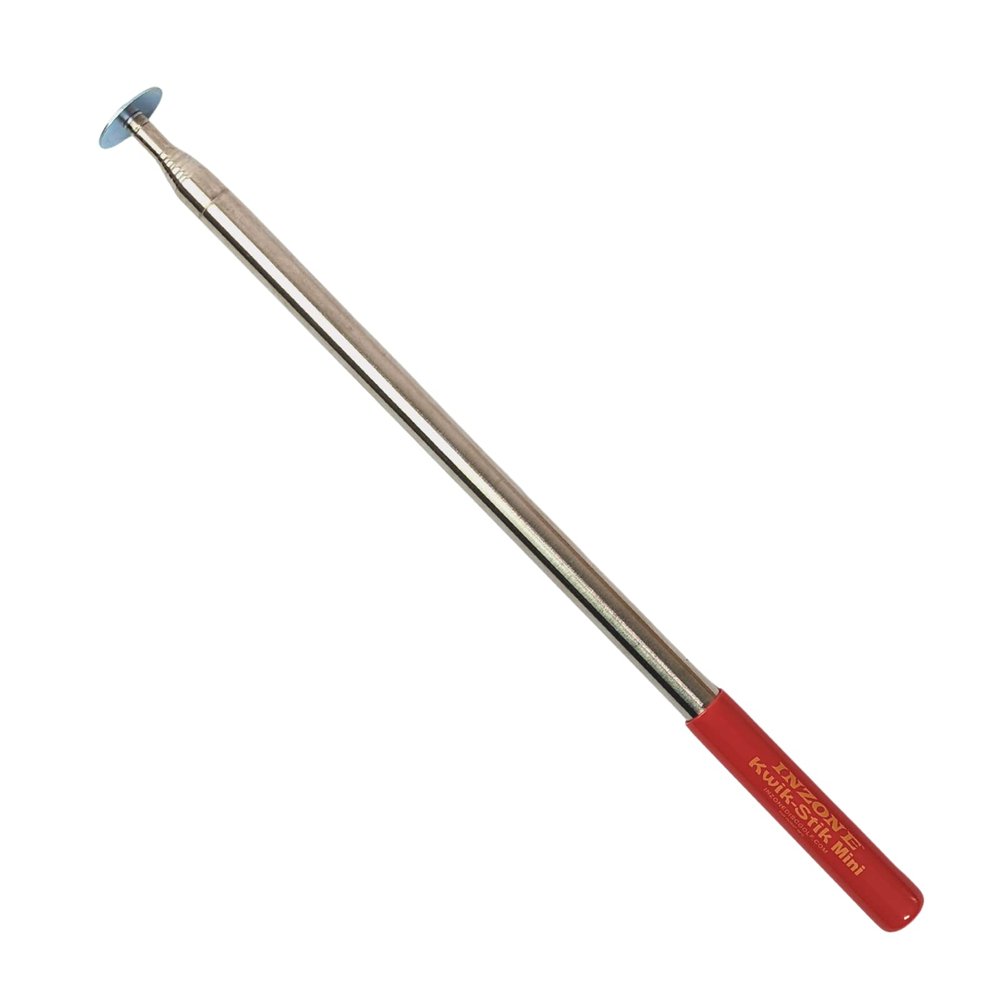 InZone Kwik Stik Mini Disc Golf Retriever | Extends from 17 Inches to 12 Feet Long | Never Lose Your Discs Again | Easy to Attach Washer for Retrieving Discs | Disc Golf Telescopic Retriever Pole
