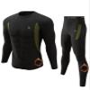 CL convallaria Thermal Underwear for Men, Long Johns Winter Hunting Gear Sport Skiing Base Layer Top and Bottom Set Midweight Black XXX-Large