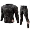 CL convallaria Thermal Underwear for Men, Long Johns Winter Hunting Gear Sport Skiing Base Layer Top and Bottom Set Midweight Camo Black Small view 1