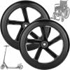 AOWESM 8 Inch Scooter Wheels 200mm Large Replacement Wheelchair Wheels w/Bearings ABEC-9 for Walker & Rollator & The Razor A5 Lux & Carbon Lux Kick Scooter & Shopping Cart (Set of 2) (Black) view 1