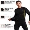 CL convallaria Thermal Underwear for Men, Long Johns Winter Hunting Gear Sport Skiing Base Layer Top and Bottom Set Midweight Black X-Small view 2
