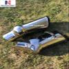 Medieval Combat Leg Armor, Plate Legs, Poleyns Silver Halloween Costume view 2