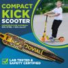 2-Wheel Folding Kick Scooter - Compact Foldable Riding Scooter for Teens w/ Adjustable Height, Alloy Anti-Slip Deck, 7 Wheels, Mud Guard Front Wheel, For Kids Boys/Girls 6+ Y/O - JOVNYC view 2